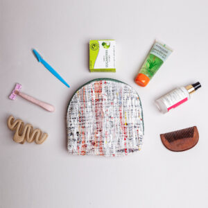 D-Shape Upcycled Plastic Woven Pouch