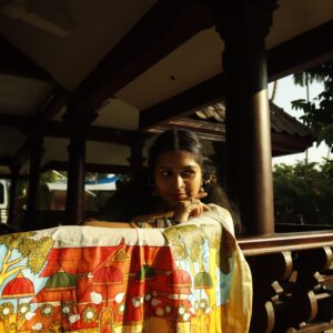 Hand-Painted Kerala Traditional Saree